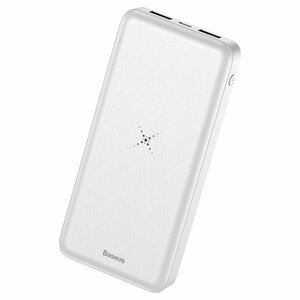 Повербанк с беспроводной зарядкой Baseus M36 Wireless Charger Powerbank 10000mAh white, фото 1