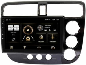 Штатная магнитола Honda Civic 7 (VII) 2000-2005 (с климатом) LeTrun 4196-9206 на Android 10 (6/128, DSP, QLed) С оптическим выходом (правый руль), фото 1