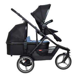 Коляска для погодок Phil and Teds Dash Charcoal Grey с двумя прогулочными блоками, фото 7