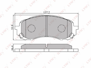 Колодки тормозные передние LYNXauto BD-7102. Для: SUBARU Impreza 1.5 00> / Legacy 03>, фото 1