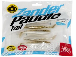Виброхвосты LJ 3D Series Zander Paddle Tail 4.0in (10.00)/Z03 5шт., фото 4