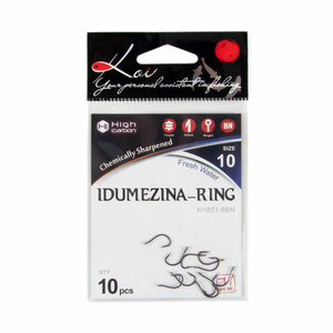 Крючок KOI "IDUMEZINA-RING", размер 10 (INT)/6 (AS), цвет BN (10 шт.), фото 5