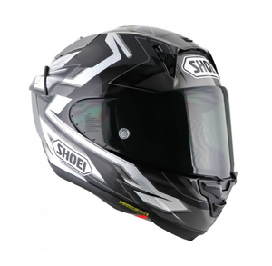 Мотошлем X-Spirit PRO ESCALATE SHOEI (черно-серо-белый глянцевый, TC-5, L), фото 4