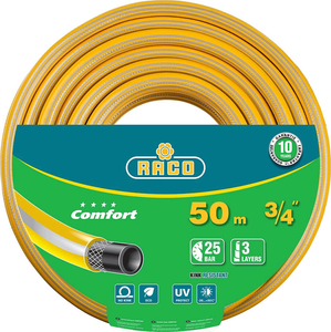 Поливочный шланг RACO Comfort 3/4", 50 м, 25 атм, трёхслойный, армированный 40303-3/4-50, фото 1