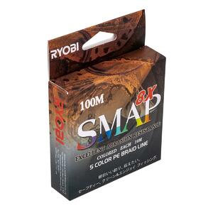 Шнур SMAP PE8X-100M 5.0# Multi Colour 0,37мм Ryobi, фото 3