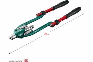 Комбинированный складной заклепочник в кейсе KRAFTOOL Combo3-M12 3 вида заклёпок 31182_z01, фото 6