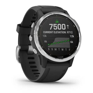 Garmin Fenix 6s Solar серебристый с черным ремешком, фото 2