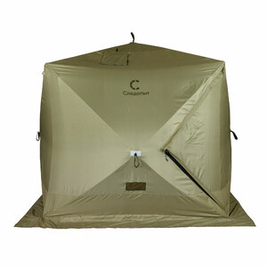 Баня-палатка СЛЕДОПЫТ куб походная, 2,15х2,15х2,05 м, 1 слой, цвет олива, фото 2