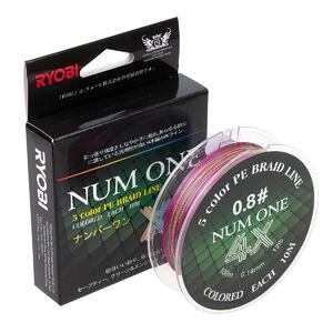 Шнур NUM ONE PE4X-100M 0.8#/0,148 mm Multi Colour Ryobi, фото 2