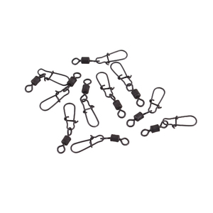 Вертлюг с застежкой Namazu Pro ROLLING RIBBED SWIVEL WITH NICE SNAP, цв. Carbon, р. 2, test-65 кг, к, фото 4
