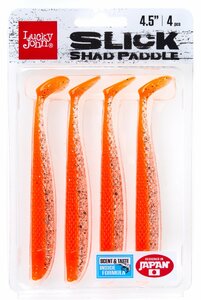 Виброхвосты LJ 3D Series SLICK SHAD PADDLE 4.5in (11.40)/PG32 4шт., фото 4