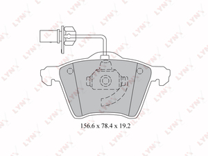 Колодки тормозные передние LYNXauto BD-3026. Для: VW Sharan 1.8-2.0D 95-10, FORD Galaxy 1.9D-2.3 95-06, фото 1