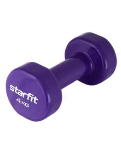 Гантель виниловая Starfit DB-101 4 кг, фиолетовый, фото 1