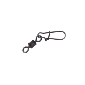 Вертлюг с застежкой Namazu Pro ROLLING RIBBED SWIVEL WITH NICE SNAP, цв. Carbon, р. 2, test-65 кг, к, фото 5
