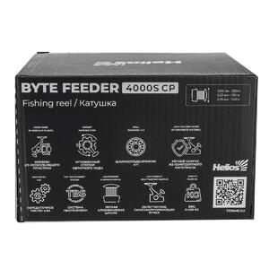 Катушка Byte feeder 4000S CP 4+1 подшип + зап шпуля (HS-BF-4000S-S) Helios, фото 16