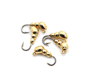 Мормышка "ЯМАН" муравей с ушком,цв.GOLD PLATED, d 5, вес 0,9 г (уп. 5 шт.), фото 2