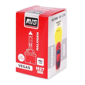 Галогенная автомобильная лампа AVS Vegas, H27/880, 12 В, 27 Вт, 3200 К, цоколь PG13, фото 6