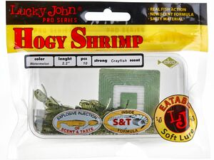 Виброхвосты съедобные искусственные LJ Pro Series HOGY SHRIMP 2,2in (05.60)/PA01 10шт., фото 3