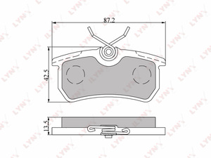 Колодки тормозные задние LYNXauto BD-3010. Для: FORD Focus I 98>, фото 1