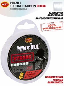 Леска монофильная WFT Penzill FLUOROCARBON Strong 100/025, фото 2