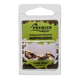 Мормышка вольфрам Столбик 2,5 с фосфором + лат. шар.360 (5шт/уп) (PR-M-360) Premier Fishing, фото 2
