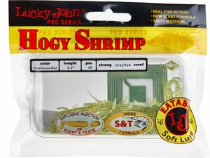 Виброхвосты съедобные искусственные LJ Pro Series HOGY SHRIMP 2,2in (05.60)/S15 10шт., фото 4