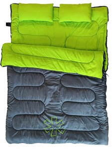 Мешок-одеяло спальный Norfin ALPINE COMFORT DOUBLE 250 GREEN, фото 6