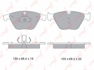 Колодки тормозные передние LYNXauto BD-1435. Для: BMW БМВ 5(F10 / 11) 2.0D-3.0 09> / 6(F12 / 3) 3.0 11> / 7(F01) 3.0-3.0D 08>, фото 1