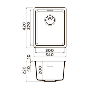 Кухонная мойка Omoikiri Kata 34-U-CA Artgranit/карамель, фото 2