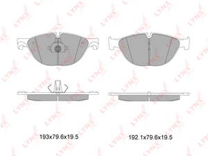 Колодки тормозные передние LYNXauto BD-1431. Для: BMW 5(F10 / 18) 2.5D-5.0 10> / 5 GT(F07) 2.0D-5.0 09> / 6(F12 / 13) 4.0D-5.0 10> / 6 GC(F06) 4.0D-5.0 10> / 7(F01) 3.0D-5.0 08>, фото 1