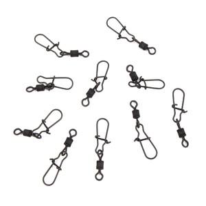 Вертлюг с застежкой Namazu Pro ROLLING RIBBED SWIVEL WITH NICE SNAP, цв. Carbon, р. 5, test-35 кг, к, фото 2