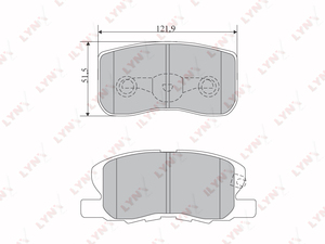 Колодки тормозные передние LYNXauto BD-5515. Для: MITSUBISHI Colt VI 1.3-1.5 04-12, фото 1