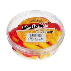 Твистер несъедоб. Credo Double Tail 3,54"/9 см Yellow RT 15шт. (HS-28-038-N-15) Helios, фото 3