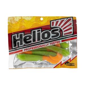 Твистер Long Hybrid 3,55"/9,0 см Lime & Orange 7шт. (HS-15-020) Helios (0), фото 4