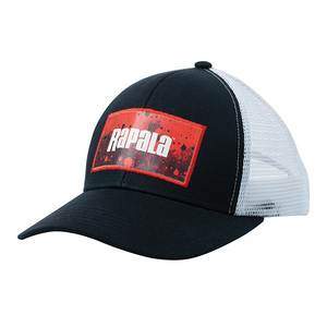 Кепка RAPALA RED Splash logo черная c сеткой, фото 1