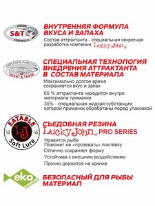 Твистеры съедобные LJ Pro Series BALLIST 2.5in (06.30)/071 10шт., фото 4