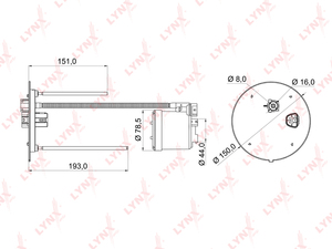 Фильтр топливный погружной LYNXauto LF-984M. Для: TOYOTA Harrier 3.5 06-08 / Highlander / Kluger 3.5 07-10, LEXUS RX350 06-08, фото 1