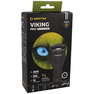 Фонарь тактический Armytek Viking Pro Magnet USB, холодный свет, ремешок, чехол, аккумулятор (F07701C), фото 6