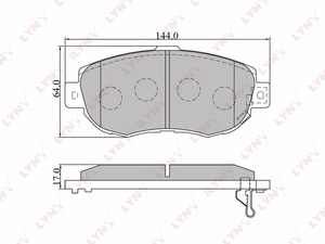 Колодки тормозные передние LYNXauto BD-7524. Для: LEXUS ЛЕКСУС GS300 93-05/IS200/300 99-05/SC430 01>, TOYOTA Тойота Supra 93-98, фото 1