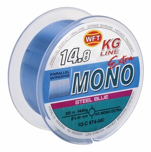 Леска моно. WFT KG MONO EXTRA Steel Blue 300/040, фото 2