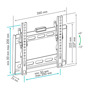 Настенный кронштейн для LED/LCD телевизоров VLK TRENTO-36 BLACK, фото 2