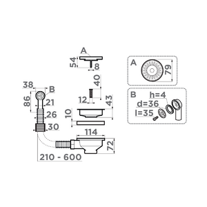 Сменный комплект решеток для стоп-вентиля Omoikiri D-01-AB022, фото 2