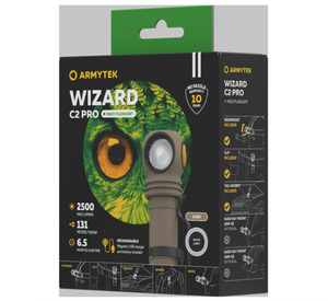 Мультифонарь налобный Armytek Wizard C2 Pro Sand, чехол, холодный свет, аккумулятор (F08701CS), фото 4