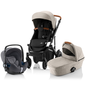 Коляска 3 в 1 Britax Romer Smile III BS3 i-Sense Pure Beige/Space Black, фото 1