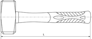 Thorvik PSH125 Кувалда с фиберглассовой рукояткой 1.25 кг., фото 2