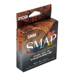 Шнур SMAP PE8X-100M 3.0# Multi Colour 0,285мм Ryobi, фото 3