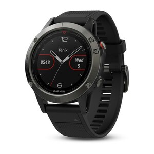 Garmin Fenix 5 Sapphire черные с черным ремешком и HRM-Tri, фото 1