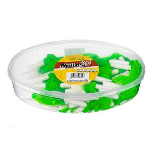 Твистер несъедоб. Credo Double Tail 3,54"/9 см White & Green 100шт. (HS-28-016-N) Helios, фото 4