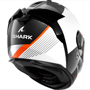 Шлем Shark SPARTAN GT PRO DOKHTA CARBON Black/White/Orange глянцевый S, фото 5