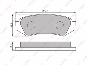 Колодки тормозные задние LYNXauto BD-7527. Для: TOYOTA Тойота Land Cruiser(Ленд Крузер) 100 4.2-4.7 98>, фото 1